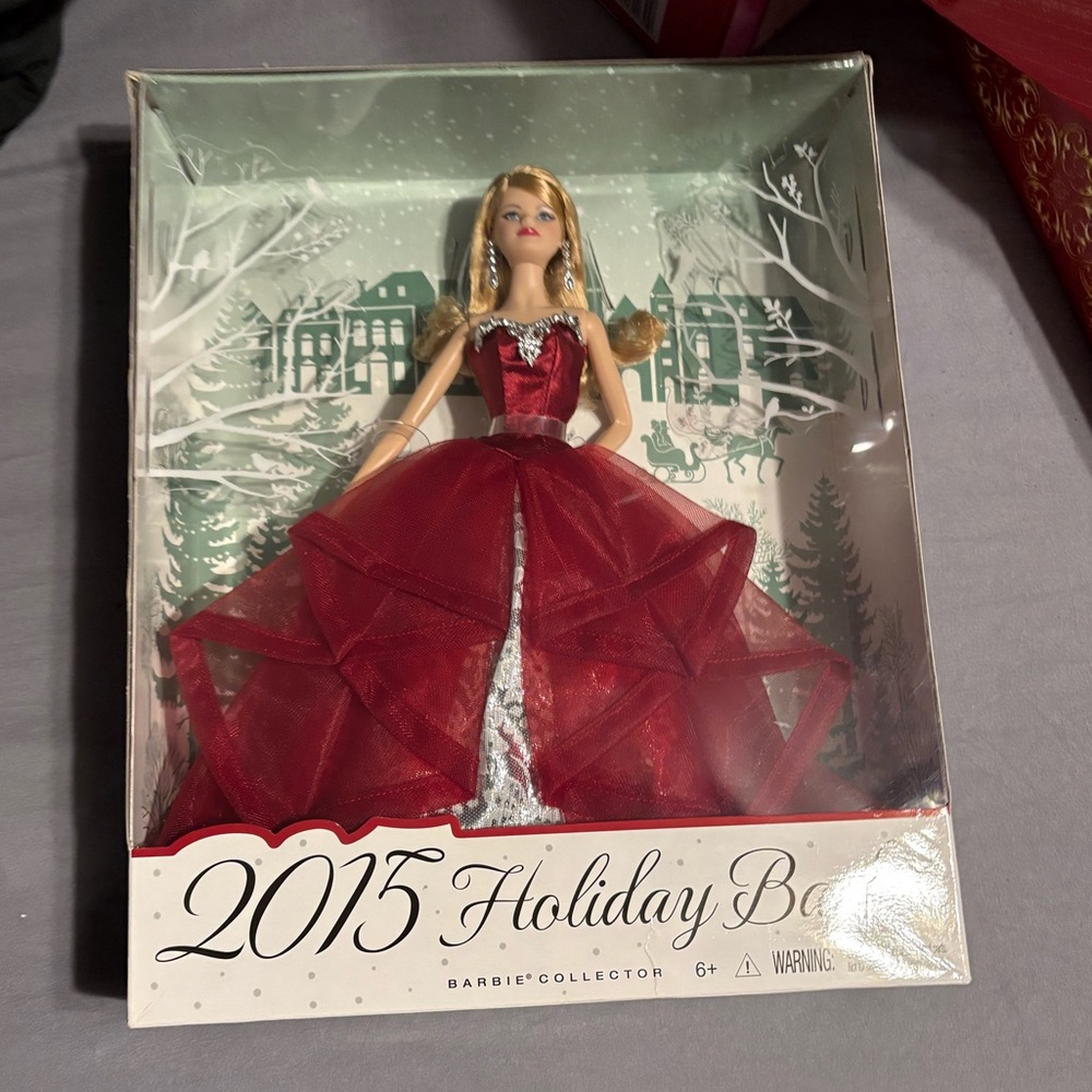 Mattel Barbie Collector Holiday Doll in Red and White